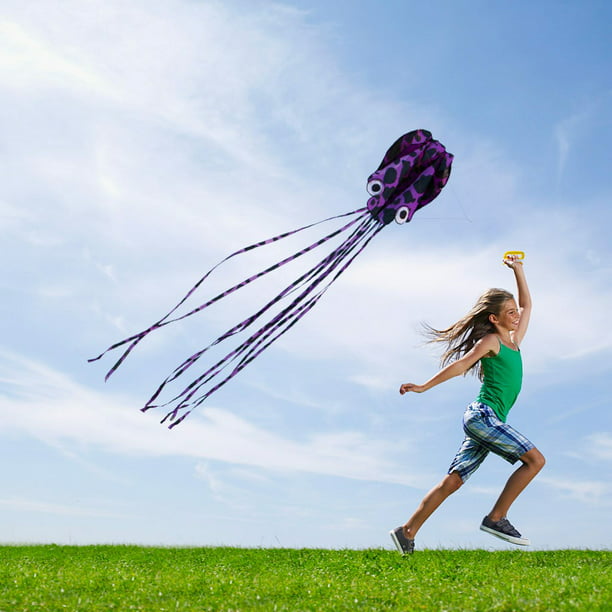 Details about   Large Easy Flyer Kite for Kids-Software Octopus Long-Perfect for BeachJ Jd